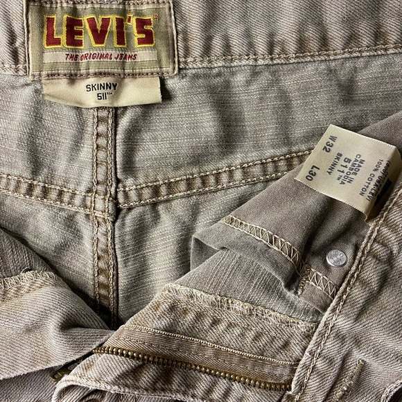 LEVIS 511 skinny vintage shorts W32 L30 mid rise denim, Make me an offer! - Picture 3 of 5